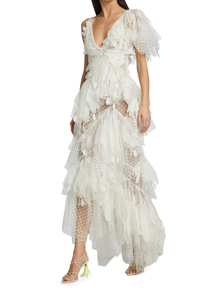 Zimmermann Rhythmic Fluted Gown (For Hire)