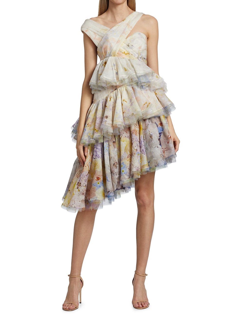 Zimmermann Rhythmic Asymmetric Mini Dress (For Hire)