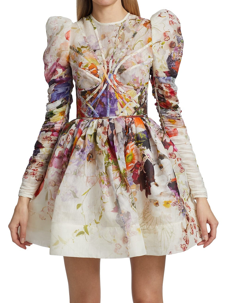 Zimmermann Prima Panelled Mini Dress (For Hire)