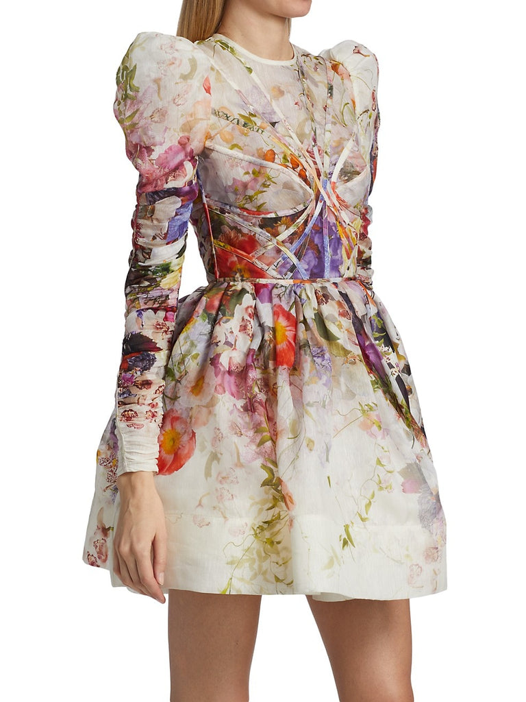 Zimmermann Prima Panelled Mini Dress (For Hire)