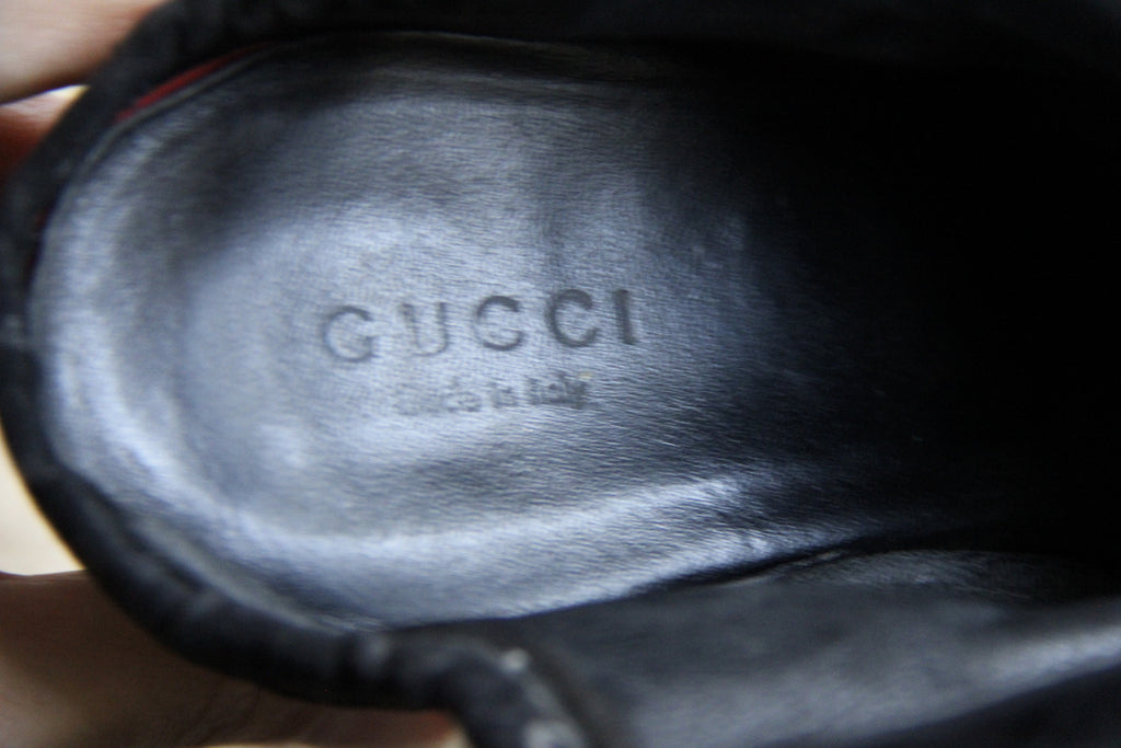 Gucci Black Suede Bootie Heels