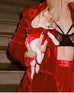 Uminori Atelier X RAMP TRAMP TRAMP STAMP Red Velvet Blazer and Pant Set (For Hire)