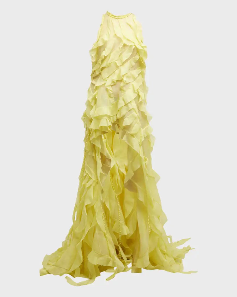 Zimmermann Wonderland Ruffle Gown Dress (For Hire)