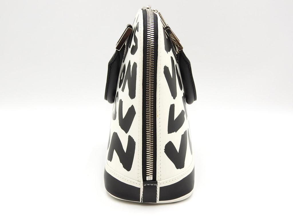 Vintage Louis Vuitton Graffiti Alma MM Bag Noir Black White (for Hire)