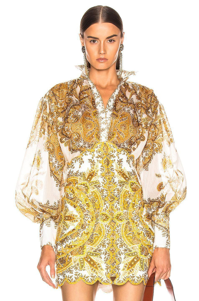 Zimmermann Zippy Golden Scallop Skirt (For Hire)