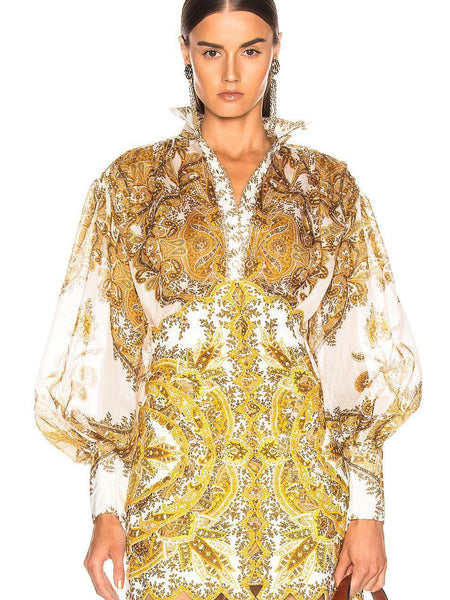 Zimmermann Zippy Golden Scallop Skirt (For Hire)