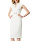 Karen Millen Minimal Metalwork Dress Ivory