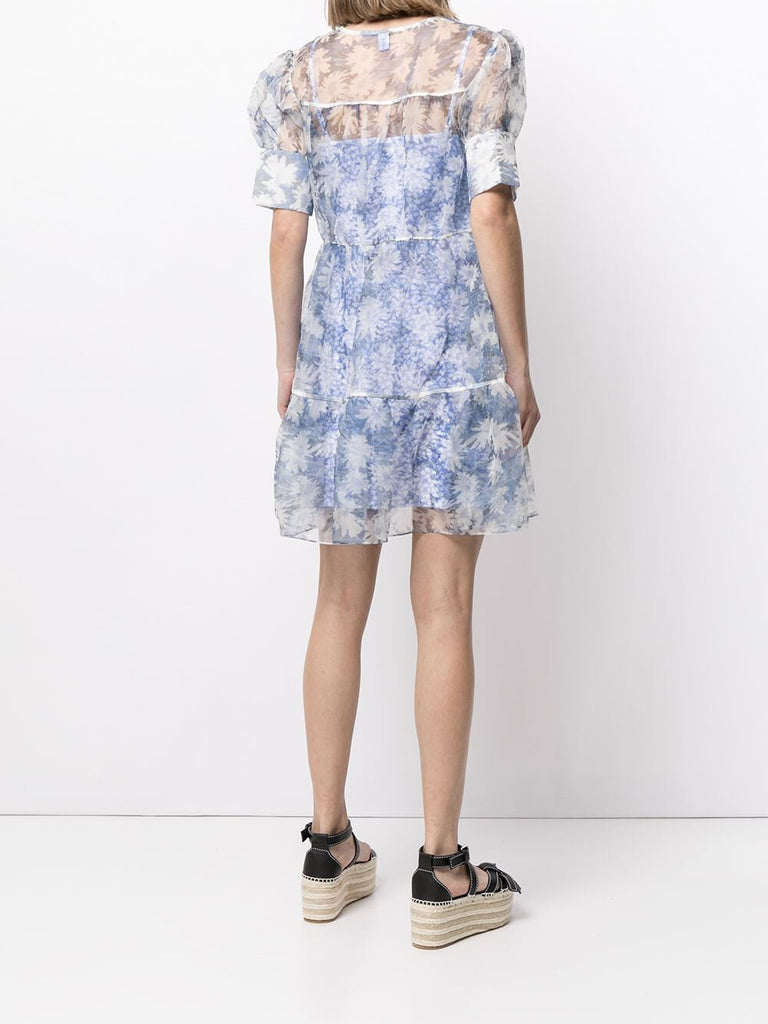 SIR The Label Anais Puff Sleeve Mini Dress (For Hire)