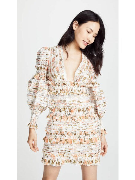 Zimmermann Radiate Smocked Mini Dress (For Hire)