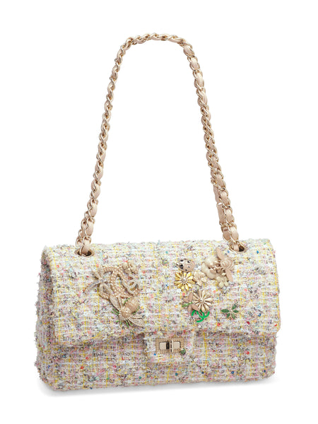 Limited Edition Chanel Garden Party 2.55 Reissue Tweed Classic Flap Bag (For Hire)