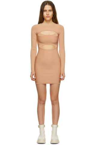 Dion Lee Double Hoisery Mini Dress Desert (For Hire)