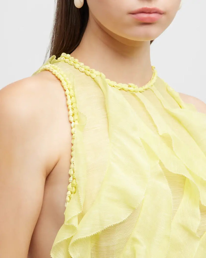 Zimmermann Wonderland Ruffle Gown Dress (For Hire)