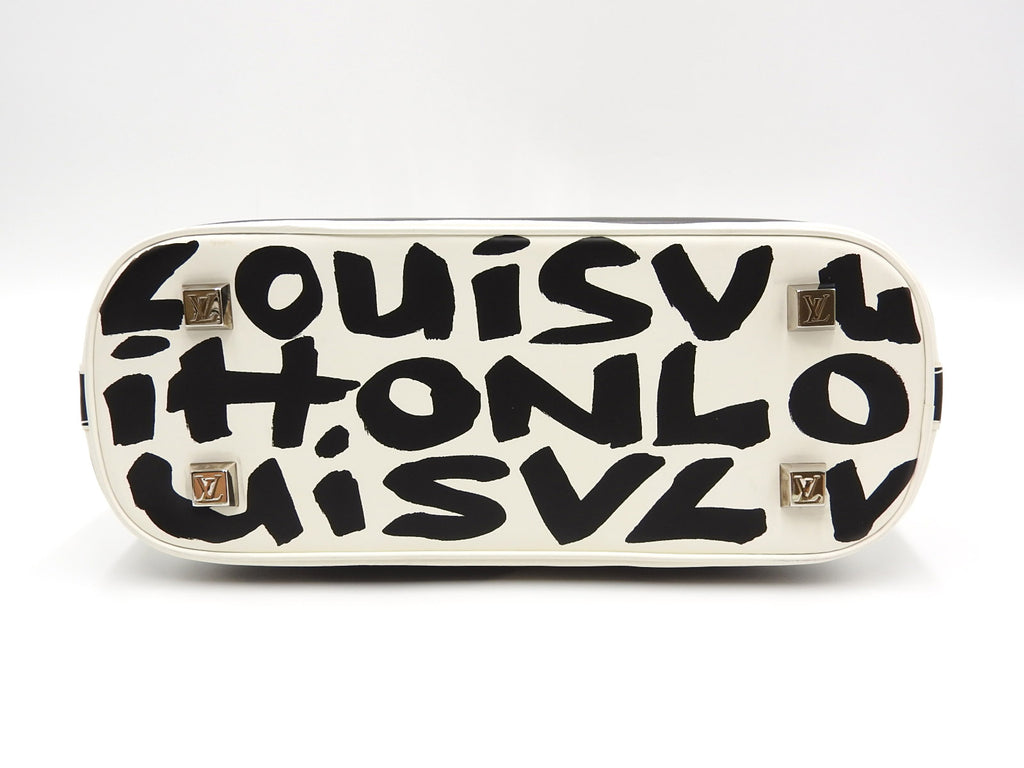 Vintage Louis Vuitton Graffiti Alma MM Bag Noir Black White (for Hire)