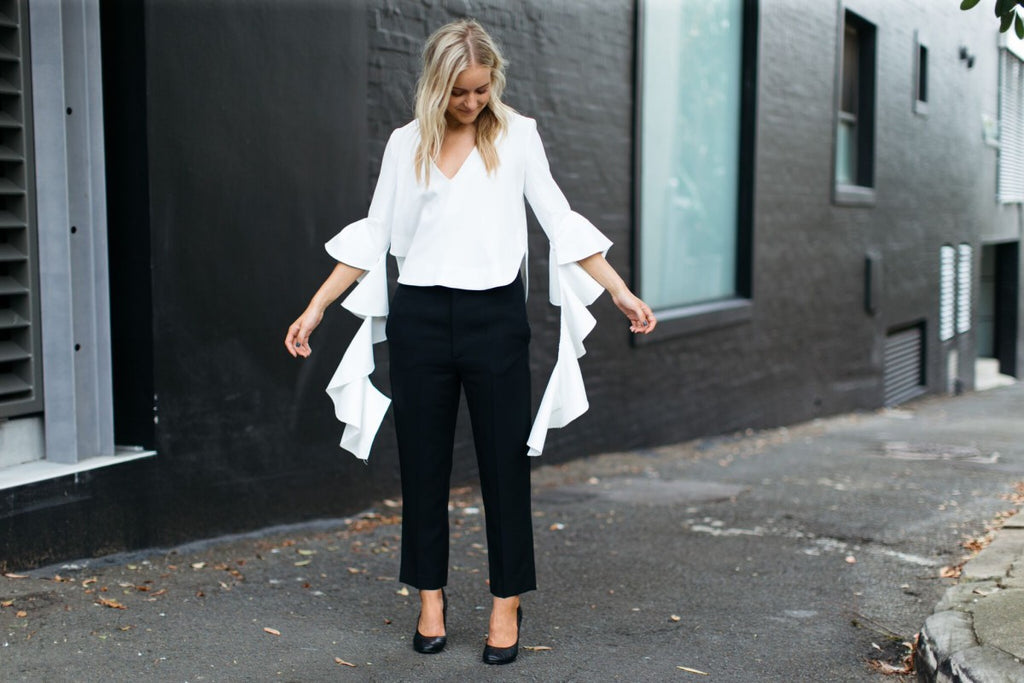 Ellery Humulis Wave Top In Ivory (For Hire)