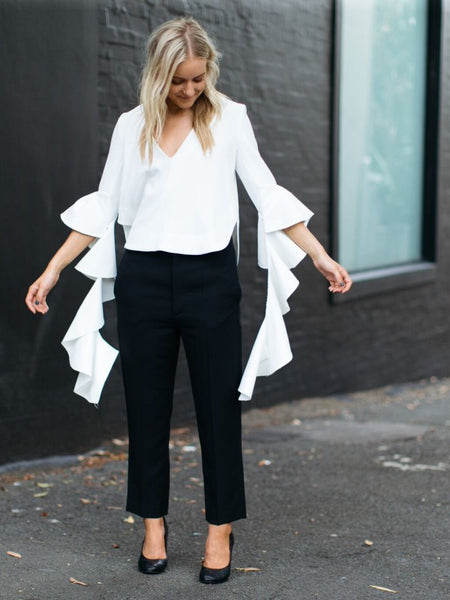 Ellery Humulis Wave Top In Ivory (For Hire)