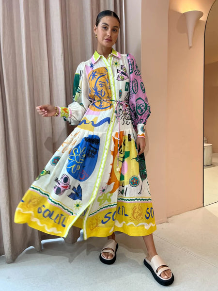 Soleil Patchwork Dress (For Hire)