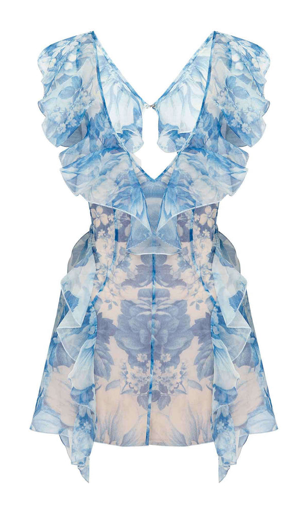 Alice Mccall Sherbert Bomb Playsuit Ocean Blue Floral (For Hire)