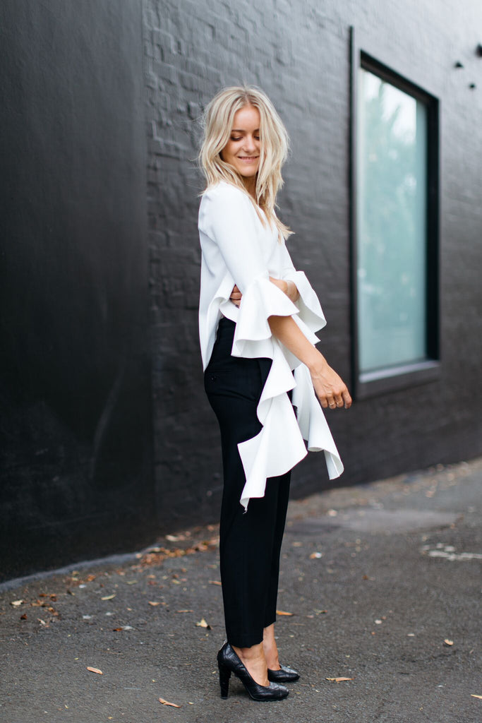 Ellery Humulis Wave Top In Ivory (For Hire)