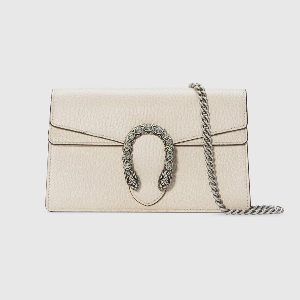 Gucci Dionysus Super Mini Clutch Bag White (for Hire)