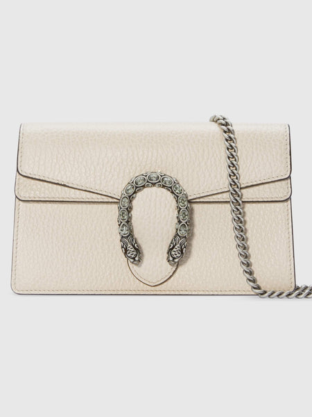 Gucci Dionysus Super Mini Clutch Bag White (for Hire)