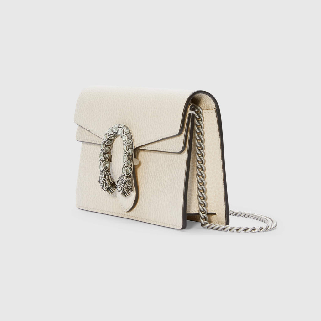 Gucci Dionysus Super Mini Clutch Bag White (for Hire)