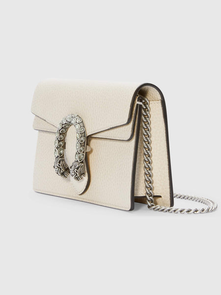Gucci Dionysus Super Mini Clutch Bag White (for Hire)