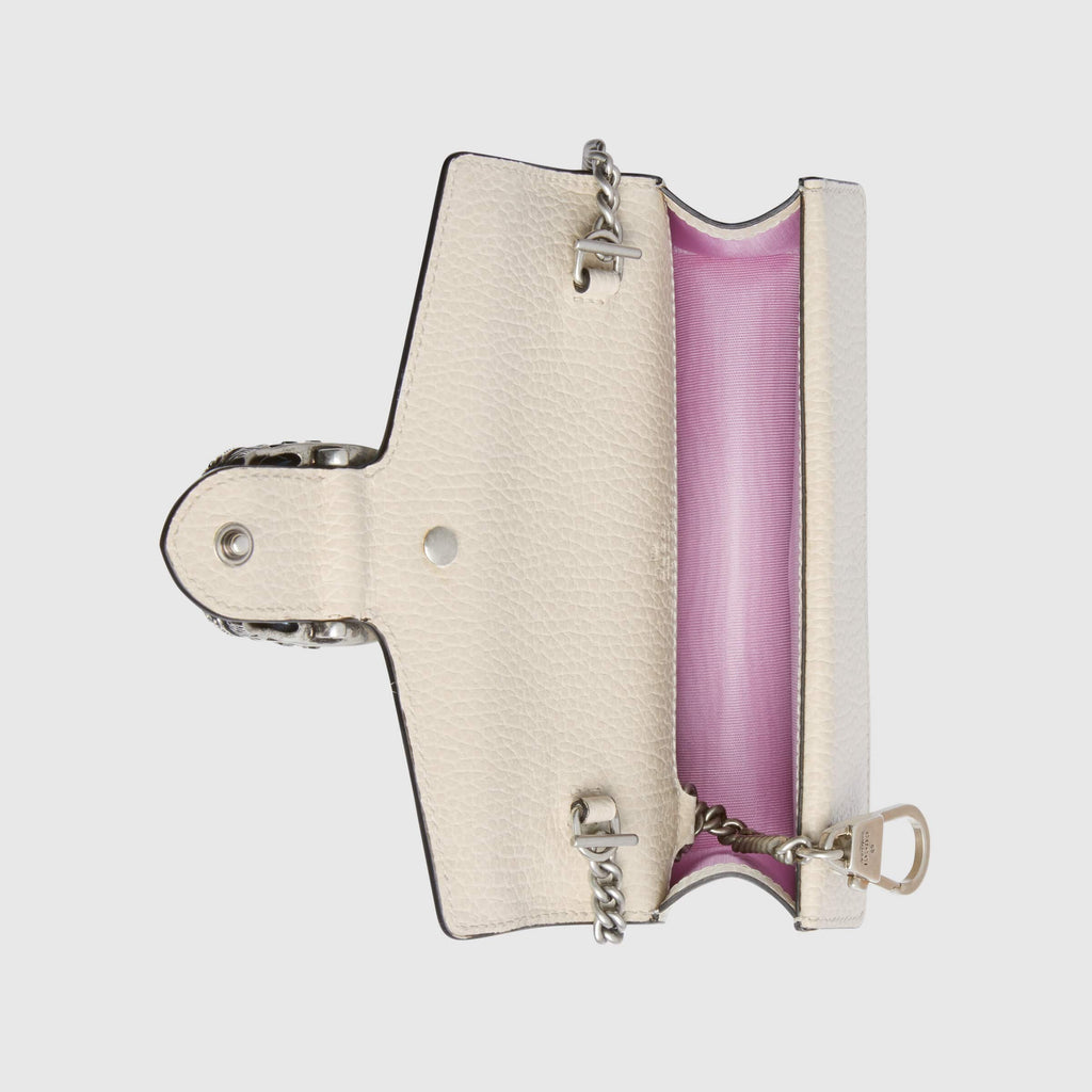 Gucci Dionysus Super Mini Clutch Bag White (for Hire)
