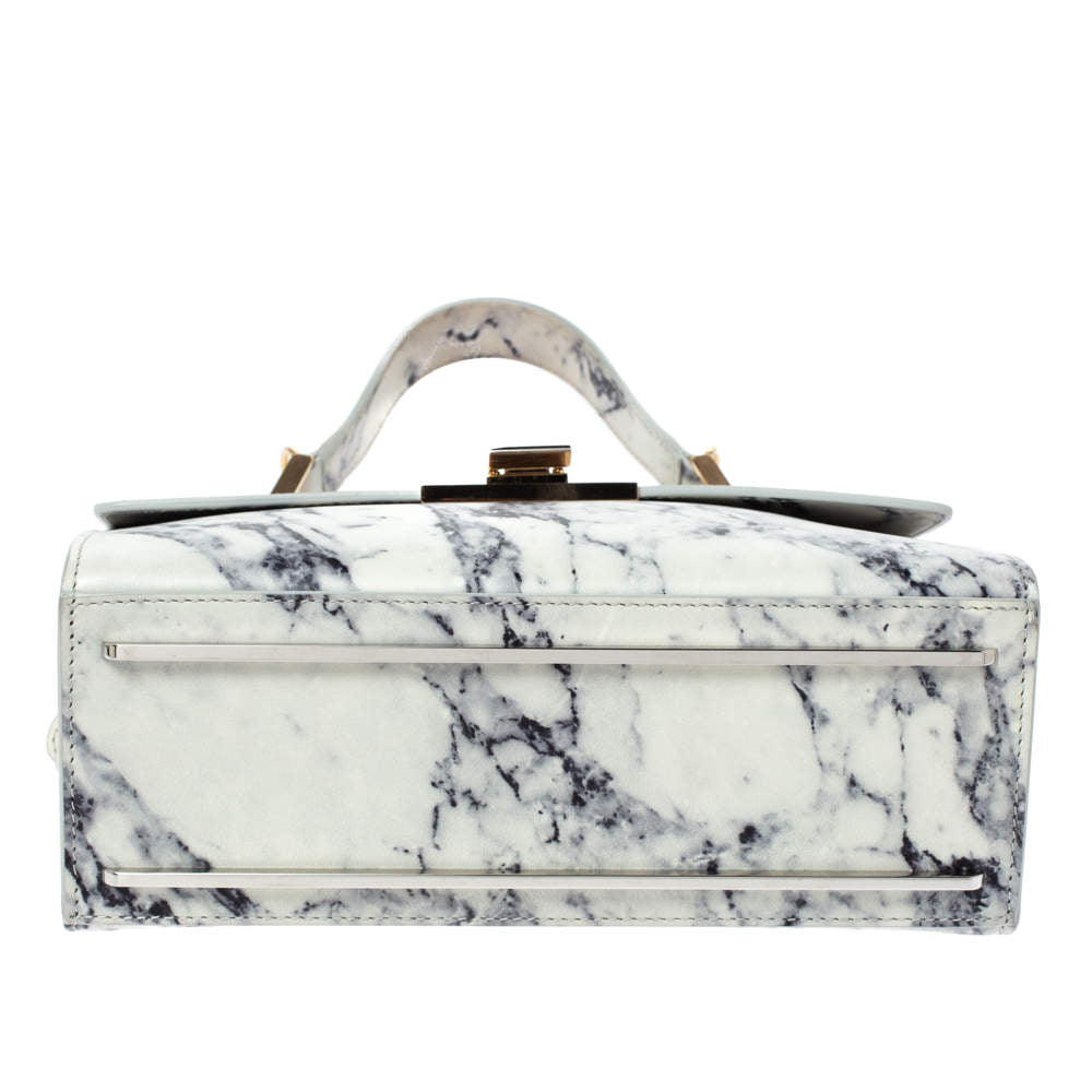 Balenciaga White Marble Le Dix Bag (for Hire)