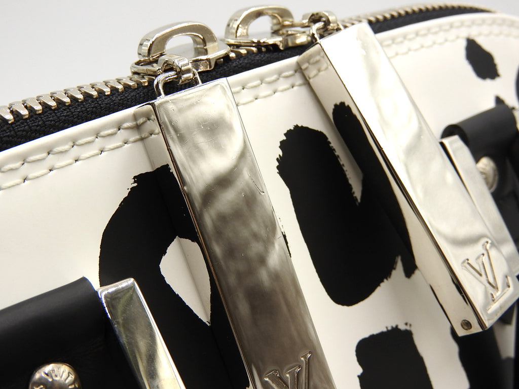 Vintage Louis Vuitton Graffiti Alma MM Bag Noir Black White (for Hire)