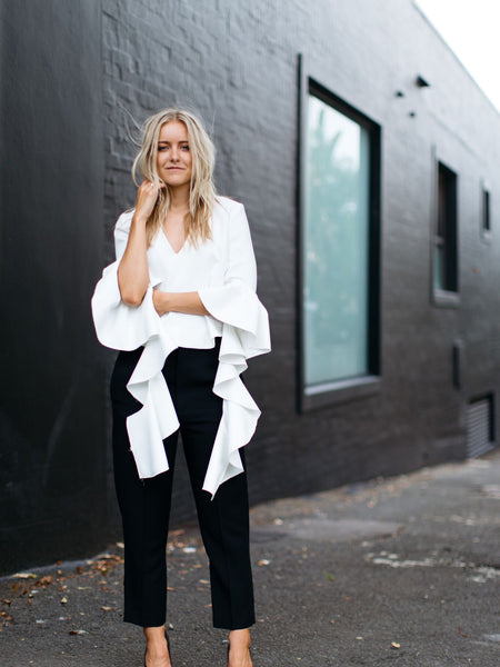Ellery Humulis Wave Top In Ivory (For Hire)