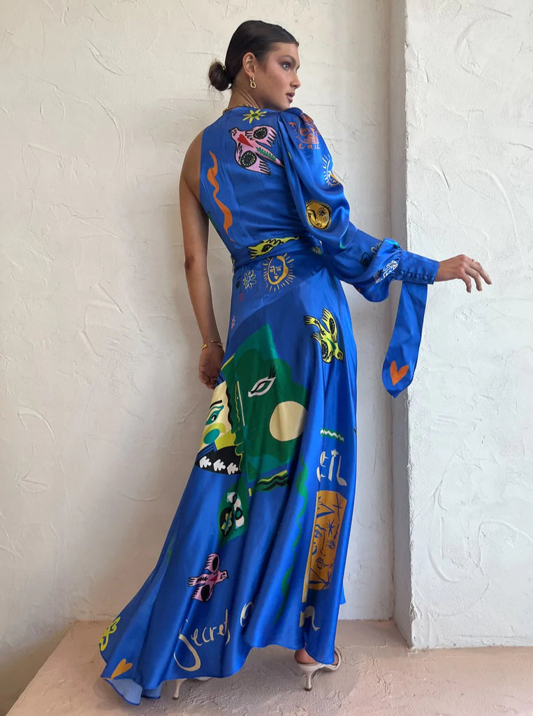 Soleil One Shoulder Midi Dress (For Hire)