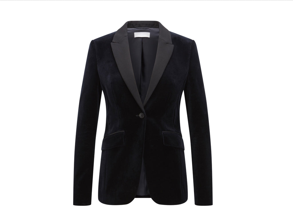 Hugo Boss French Navy Velvet Tuxedo Jacket and Pant Set (For Hire)