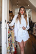 Dion Lee Shadow Stitch Mini Skirt Ivory