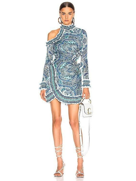 Zimmermann Moncur Asymmetric Mini Dress (For Hire)