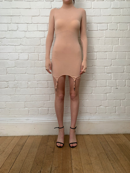 Dion Lee Double Hoisery Mini Dress Desert (For Hire)