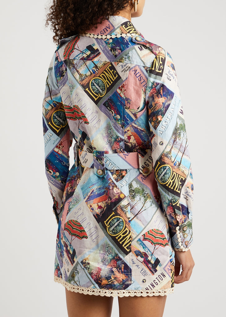 Zimmermann Postcard Shirt Mini Dress (For Hire)