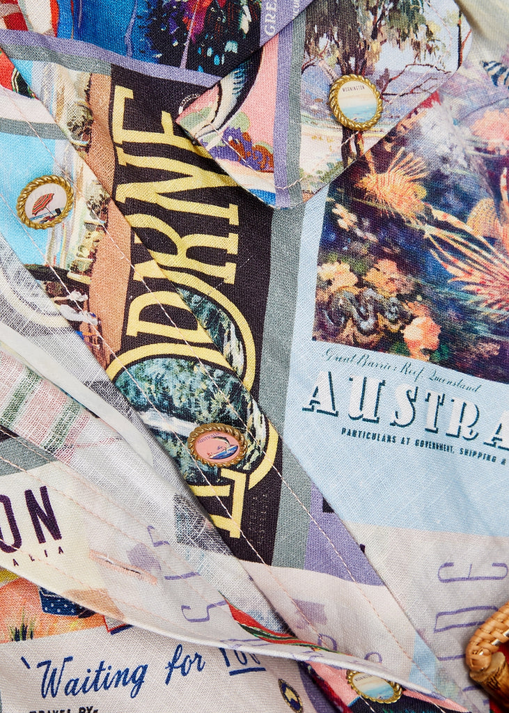 Zimmermann Postcard Shirt Mini Dress (For Hire)