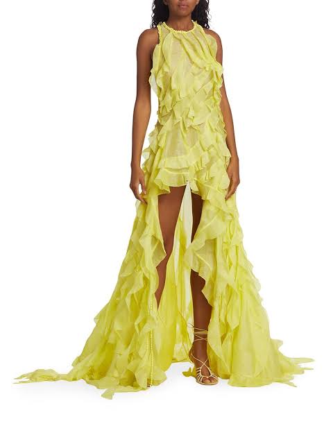 Zimmermann Wonderland Ruffle Gown Dress (For Hire)