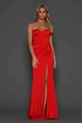 Elle Zeitoune Maise Red Gown Dress (For Hire)