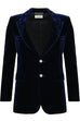 Saint Laurent Angie Velvet Blazer in Ink (For Hire)
