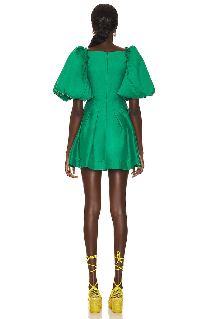 AJE Dusk Knot Puff Sleeve Mini Dress (For Hire)