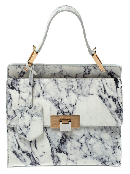 Balenciaga White Marble Le Dix Bag (for Hire)