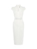 Karen Millen Minimal Metalwork Dress Ivory
