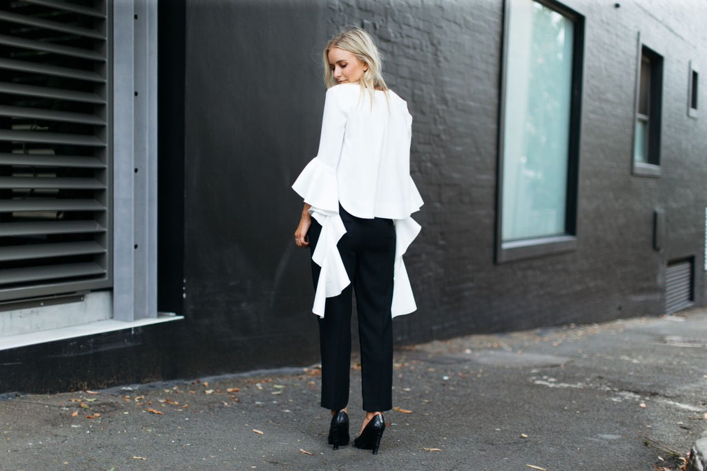 Ellery Humulis Wave Top In Ivory (For Hire)