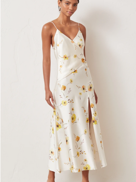 Bec & Bridge Beige Collette Wrap Midi Dress (For Hire)