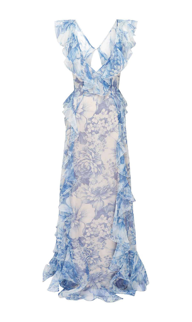Alice Mccall Oh My Goodness Dress Ocean Blue Floral (For Hire)