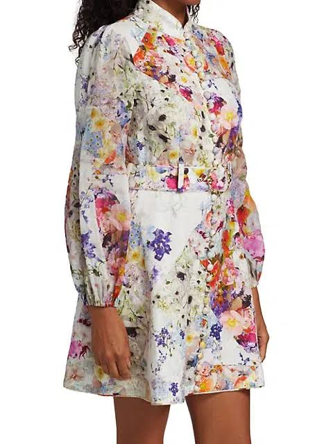 Zimmermann Prima Belted Mini Dress (For Hire)