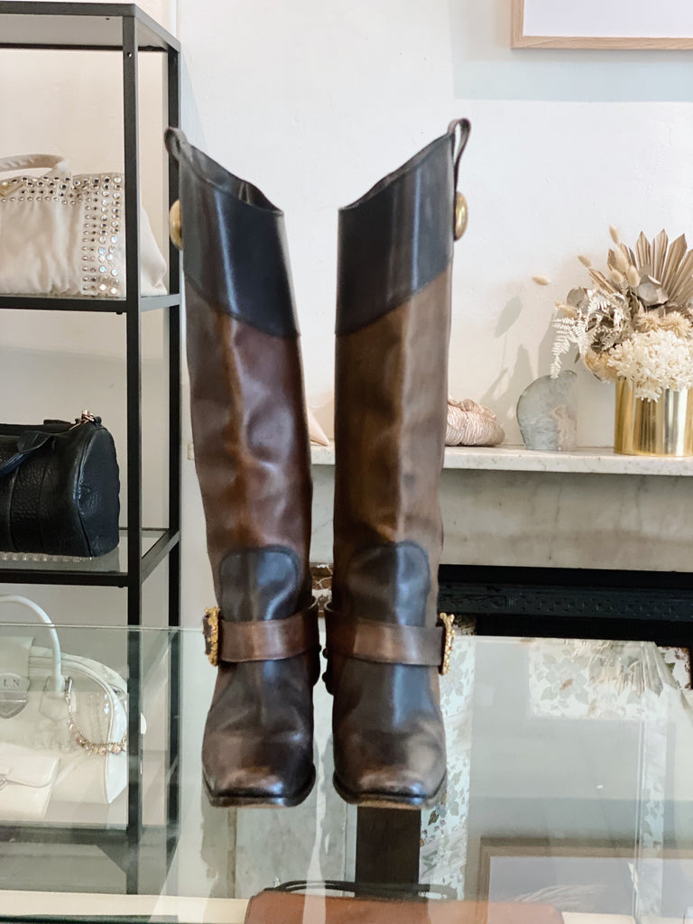 Vintage Dolce & Gabbana Embellished Boots Fall Runway 2006