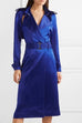 Dion Lee Silk Satin Trench Dress Ultra Blue (For Hire)