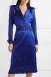 Dion Lee Silk Satin Trench Dress Ultra Blue (For Hire)